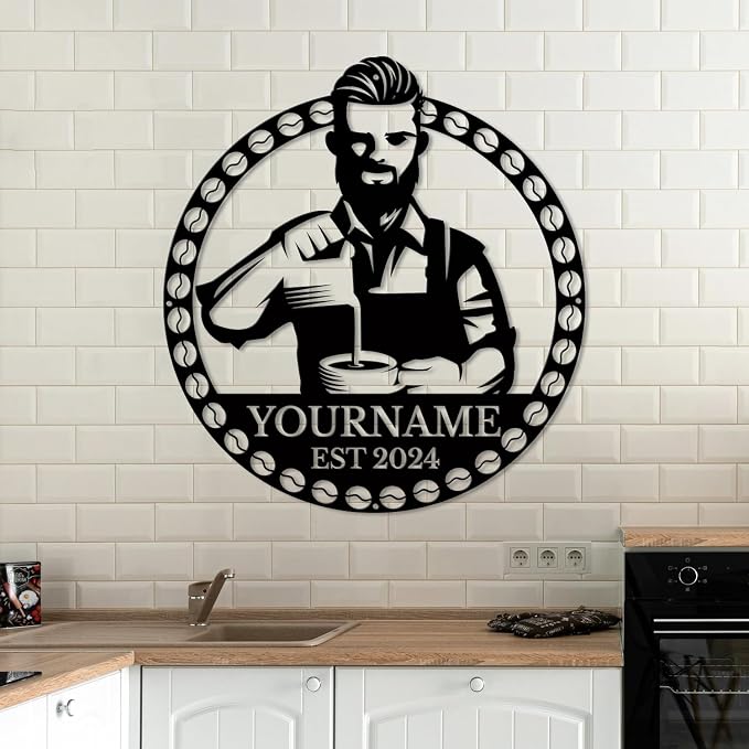 Custom Metal Coffee Bar Signs by Magilab