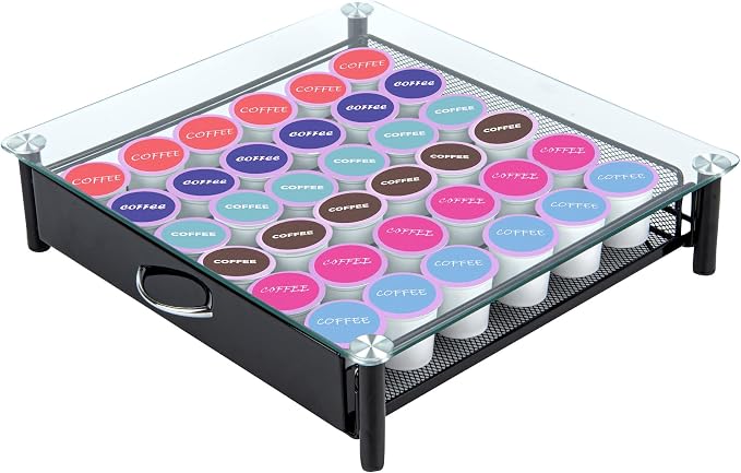 Restaurantware Coffee Pod Holder 15.16 x 13.58 x 3.35 Inches 36 K-Cup Iron by Restaurantware