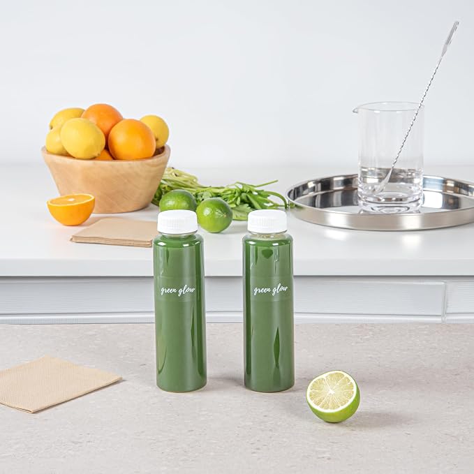 Restaurantware-1.9 x 1 Inch Green Glow Juice Bottle Labels, 100 Self-Adhesive - Image 4