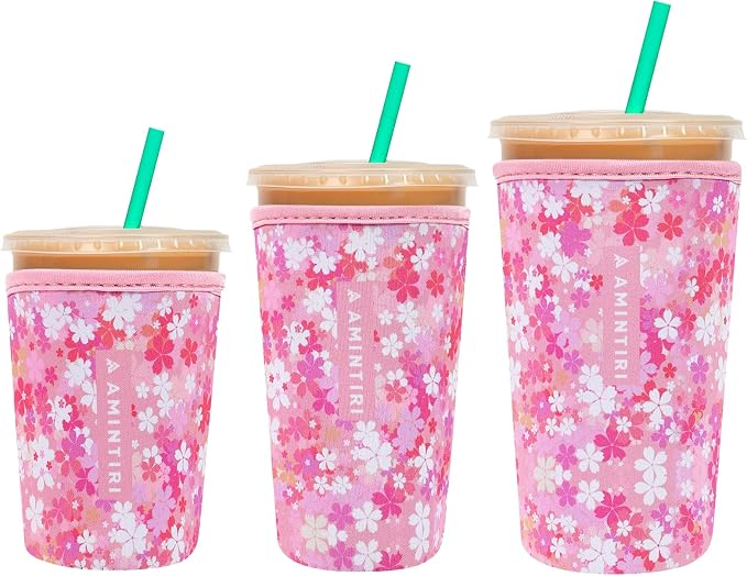 3 Pack Reusable Sleeve for Iced Coffee Cup, Coffee Neoprene Sleeve for Iced&Hot by Unknown