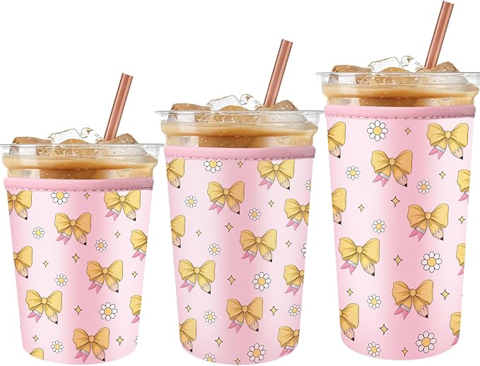 FoldTier 3 Pcs Teacher Appreciation Gifts Teachers Cup Sleeves Iced Coffee by FoldTier
