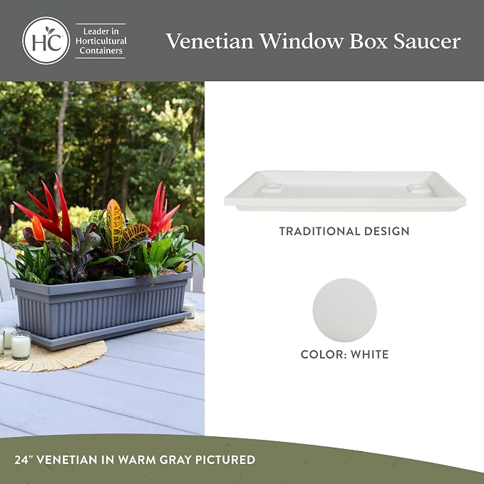 The HC Companies Venetian Rectangular Plant Tray - Image 2