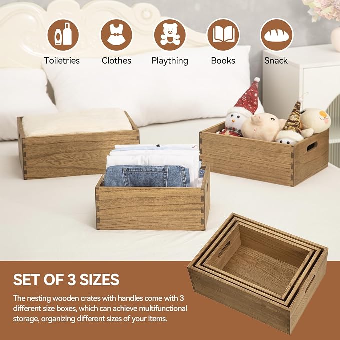 KIRIGEN Nesting Wood Crates - Image 2