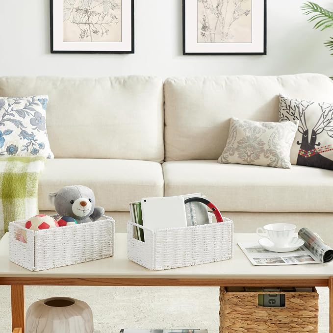 Vagusicc Wicker Storage Basket, Small Storage Baskets - Image 4