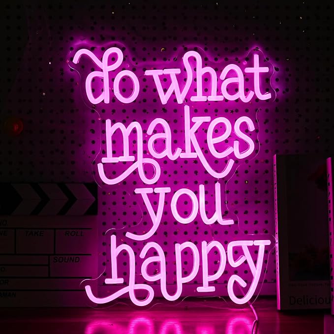 Do What Makes You Happy Neon Sign USB powered Pink Letters Led Neon Light by LIUOZHTEALEDNEONSIGN