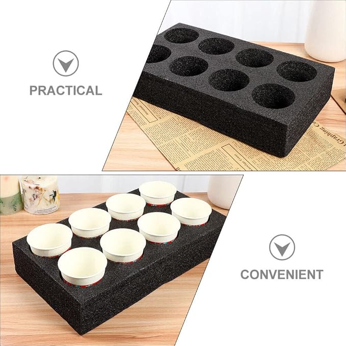 GANAZONO 4pcs 8-Hole Cup Holder Tray Foam Beverage Carrier Takeout Drink - Image 6
