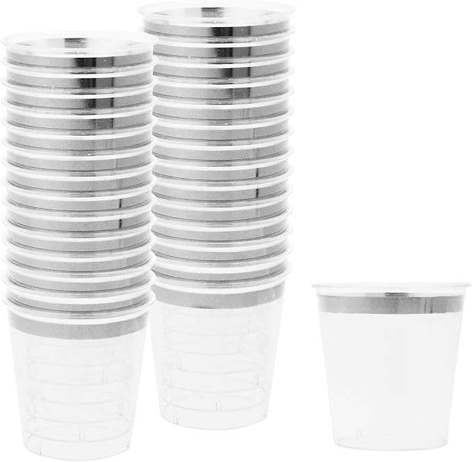 Mandala Crafts Disposable 1oz Plastic Mini Shot Glasses - Image 2