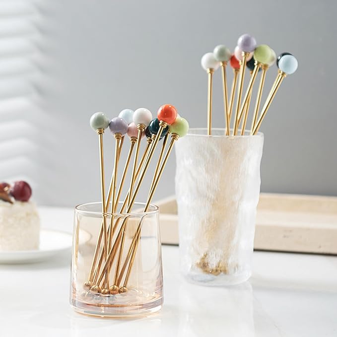 4PCS Stainless Steel Cocktail Swizzle Sticks Reusable Mixing Stirrers Coffee - Image 6