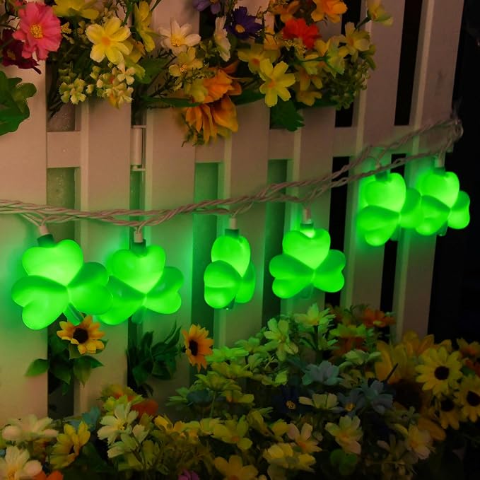 8.5Ft St Patricks Day Lights Outdoor Shamrock Lights String Plug in - Image 3