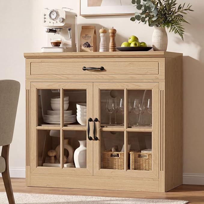 HAUOMS Modern Farmhouse Coffee Bar Cabinet by HAUOMS
