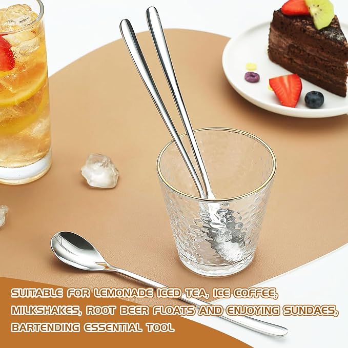 Long Handle Iced Tea Spoons, Ice Cream, Cold Drinks - Image 6