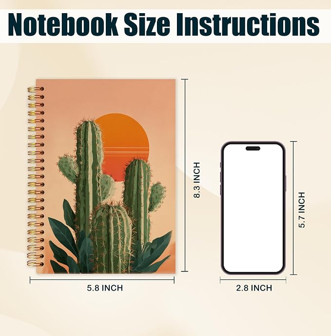 kunlisa Boho Western Spiral Notebook Journal 5.5x8.3, Western Office Supplies - Image 7