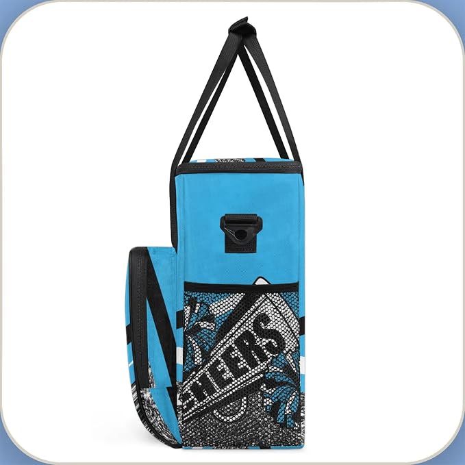 Cheer Themed Coffee Maker Carring Bag, Large Insulated Storage Organizer Case - Image 4