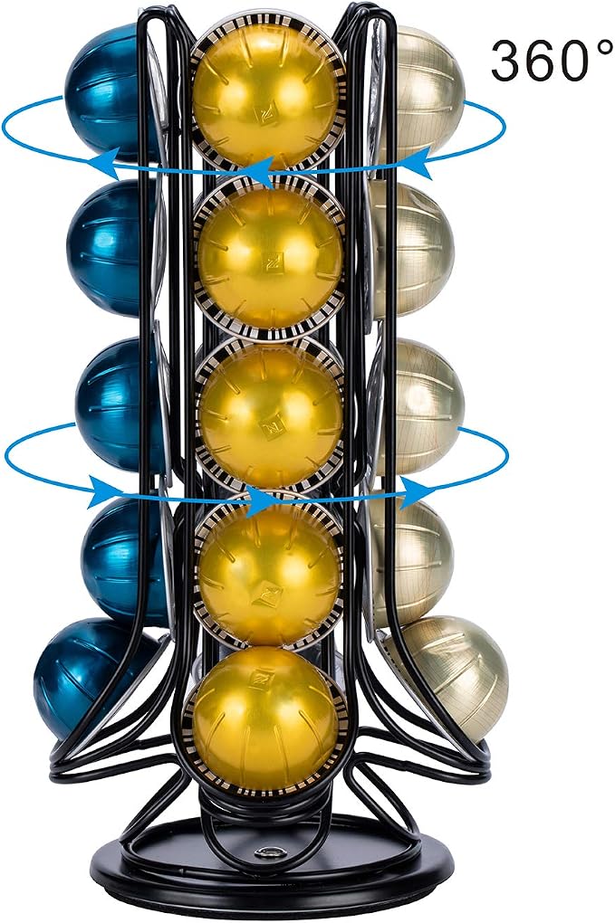 FlagShip Vertuo Pod Holder Coffee Pod Carousel Stand Storage - Image 4