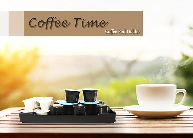 Small Black Mini Tray for Kitchen Counter, Bathroom for Vanity Items, Coffee - Image 7