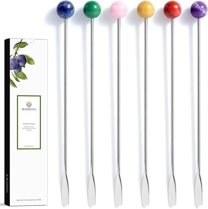 Homestia 6PCS 8.6" Stainless Steel Coffee Stirrers by Homestia