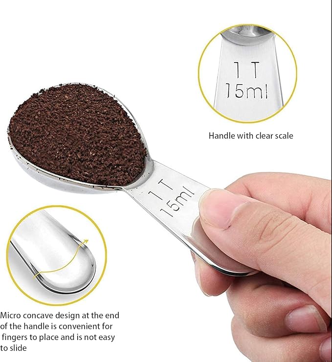 Stainless Steel 1 Tablespoon Measuring Coffee Scoop Spoon - Image 2