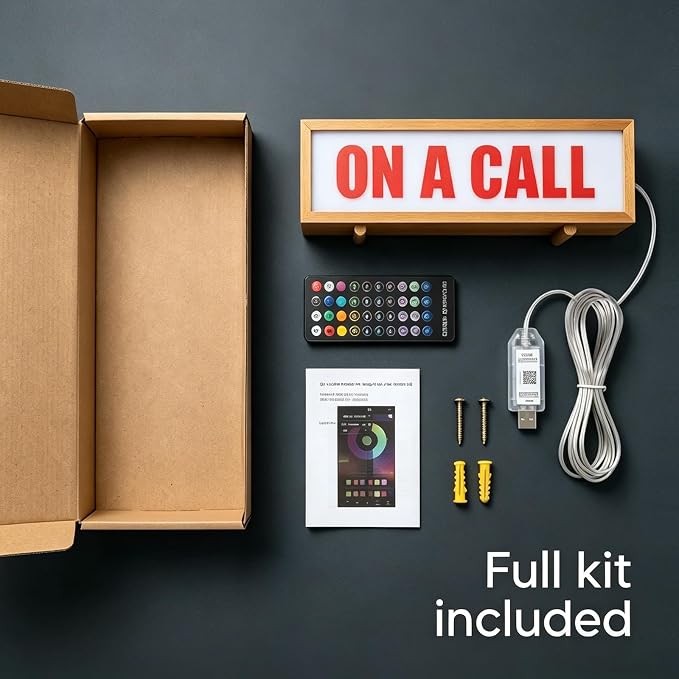 ON A Call LED Neon Lightbox Dimmable Wall Mountable Pulsing Studio Warning Sign - Image 6