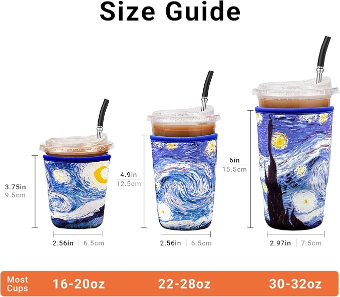 Iced Coffee Sleeve Reusable Large 30-32oz - Image 2
