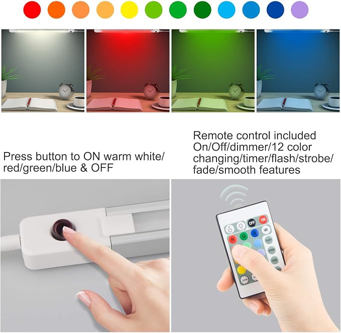 LUXSWAY Plug in Color Changing Led Bar Light, Led RGB Strip Light - Image 2