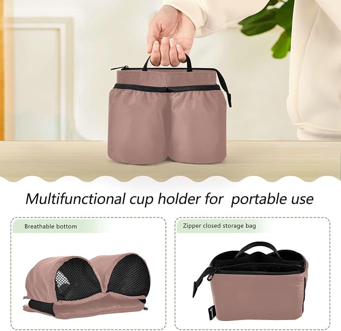 DOMIKING Rose Gold Travel Luggage Cup Holder - Image 3