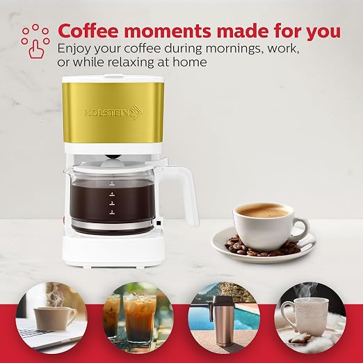 Holstein Housewares 5 Cup Coffee Maker – Compact Drip Coffee Machine - Image 7