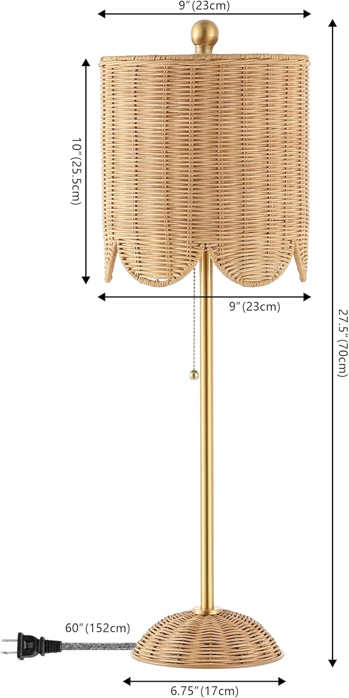 JONATHAN Y 27.5" Brass Gold Coastal Buffet Table Lamp Set of 2 - Image 4