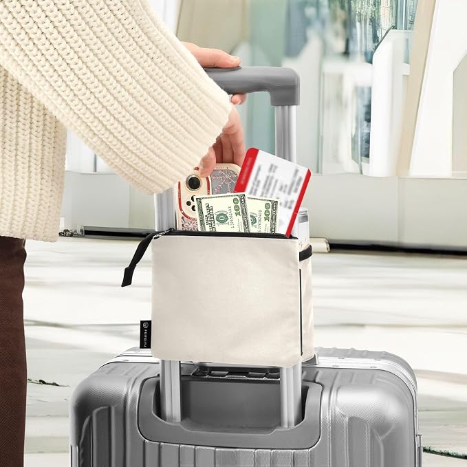 DOMIKING Beige Travel Luggage Cup Holder - Image 4