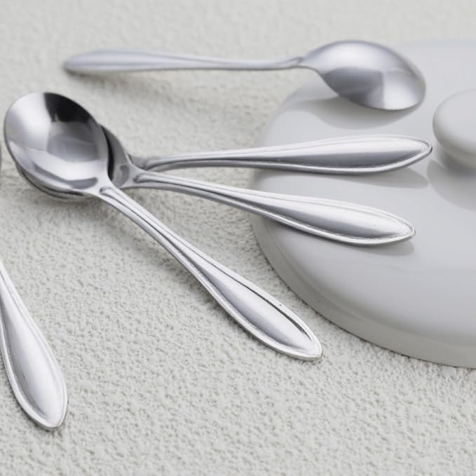8 Pack 3.7” Tiny Small Spoons Mini Metal Powder Scoop - Image 3