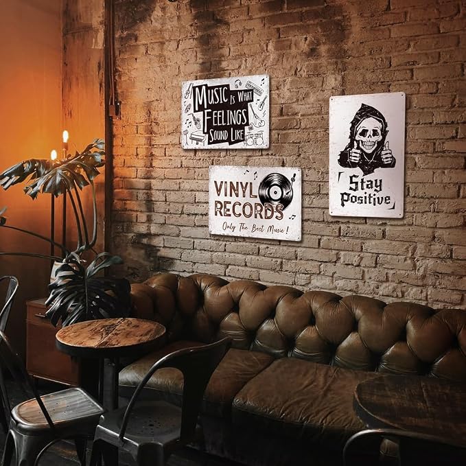 Music Decor Vinyl Records Only The Best Music Metal Signs - Image 7