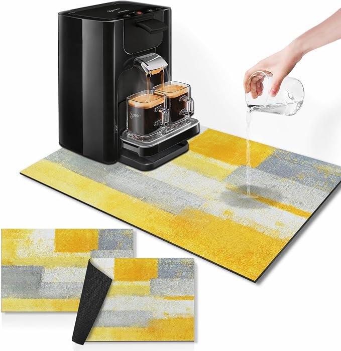 Arttown Coffee Mat for Countertops, Fit Under Coffee Maker Espresso Machine by Arttown