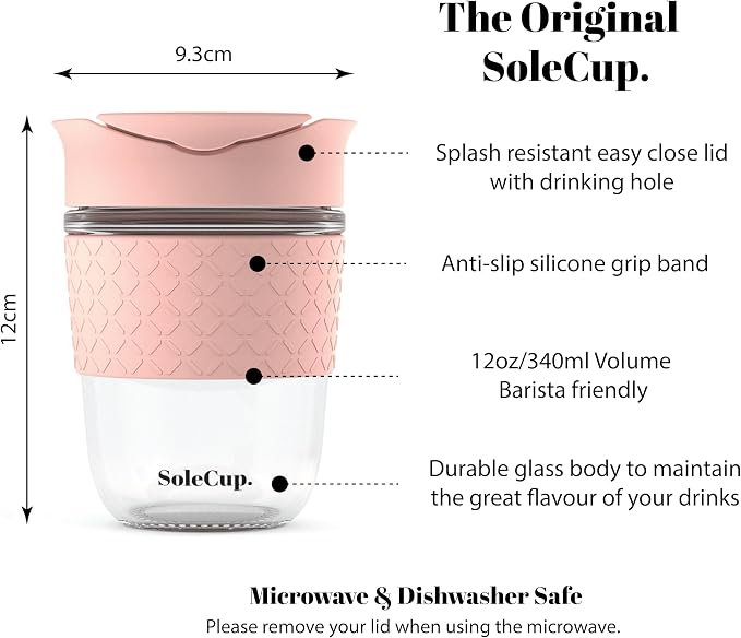 Reusable Strengthened Glass Travel Cup - Image 2