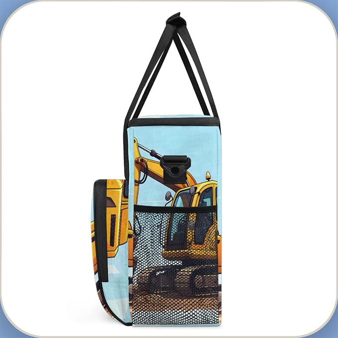 Trucks Coffee Maker Carring Bag, Large Insulated Storage Organizer Case Tote - Image 4