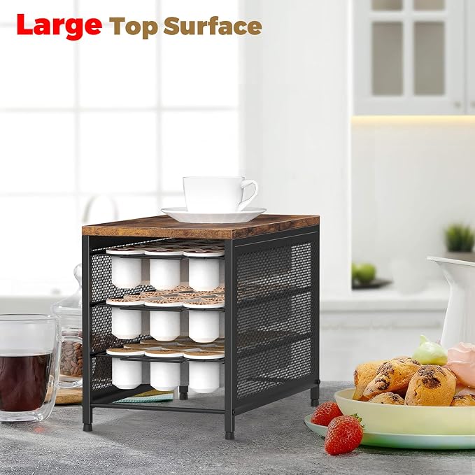 NANANARDOSO Coffee Pod Holder For Counter, 3 Tier Coffee Pod Drawer for Keurig - Image 5