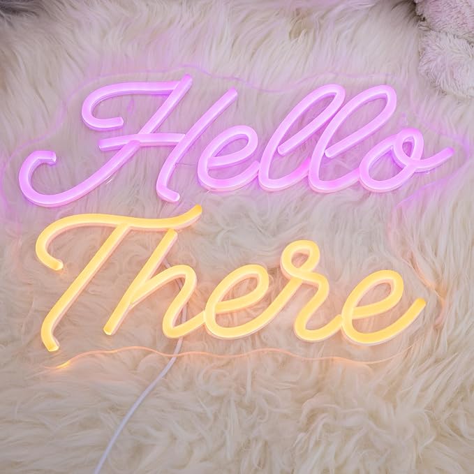 Hello There Neon Sign, USB Powered Wall Decor - Image 7