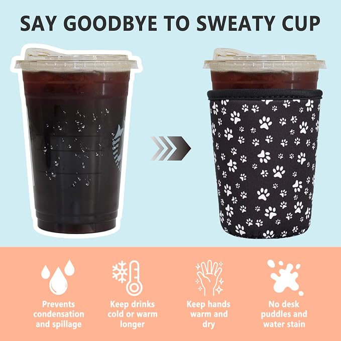 3 Pack Reusable Iced Coffee Sleeves - Image 4