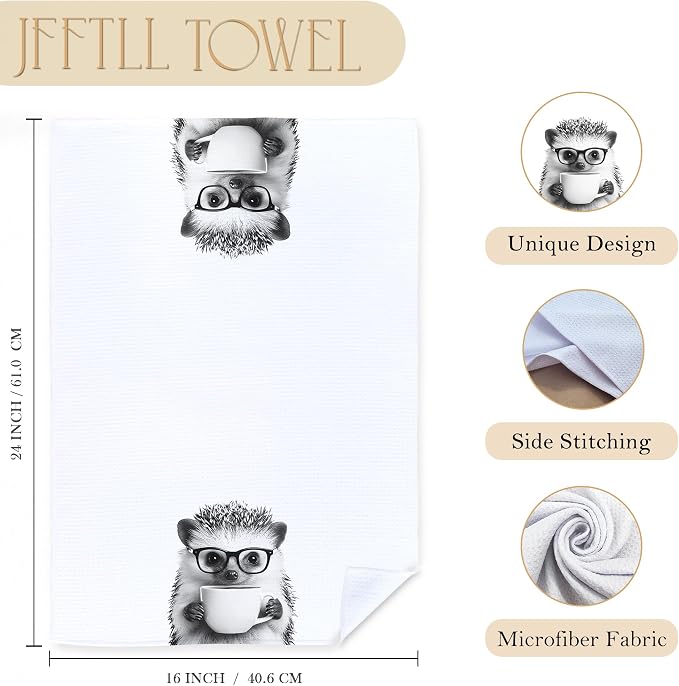 Hedgehog Gifts Coffee Kitchen Towels, Gifts - Image 7