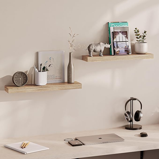 Ballucci Floating Shelf, Wood Wall Shelf - Image 7