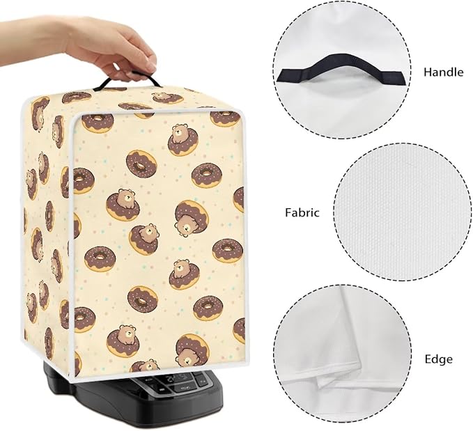 Bear Donut Coffee Machine Cover Dust Coffee Maker Cover Kitchen Appliance - Image 5
