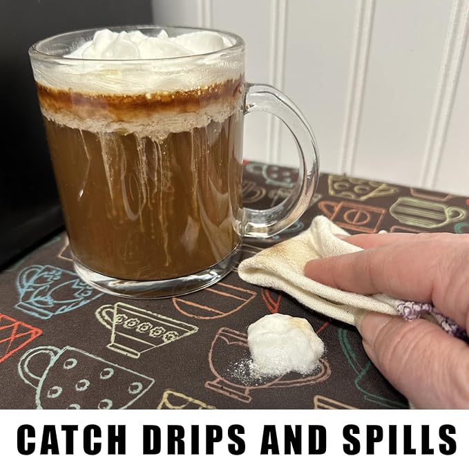 Coffee Maker Mat for Countertop – Absorbent, Non-Slip Coffee Bar Mat, Protects - Image 2