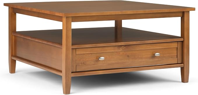SIMPLIHOME Warm Shaker Square Coffee Table by SimpliHome