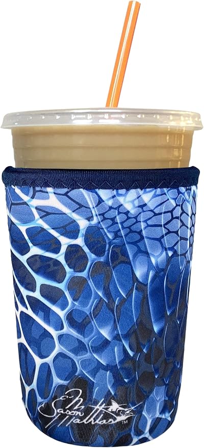 Iced Coffee Sleeve, Insulated Neoprene Cup Sleeve, Fits a 24 Oz. Coffee Cup by Koverz