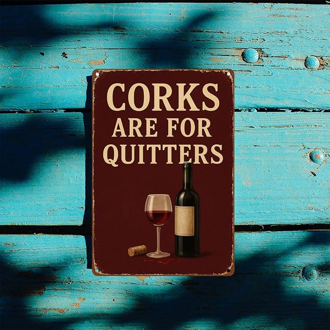 Funny Bar Signs for Home Bar Decor, Partners In Wine Sign - Image 4