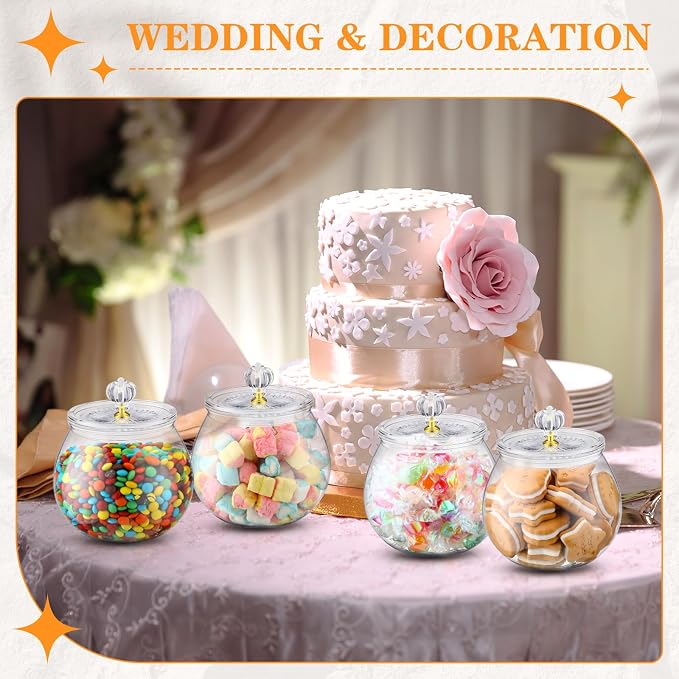 Nuogo 4 Pcs Plastic Candy and Cookie Jars - Image 5