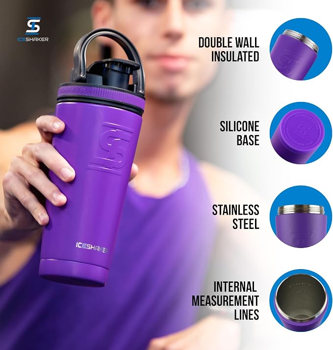 Ice Shaker Insulated Stainless Steel Shaker Bottle | 26oz - Image 4