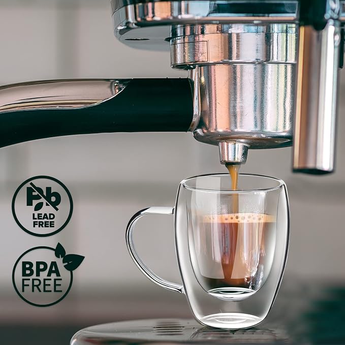 PARACITY Glass Coffee Mugs Set of 2 - Image 4