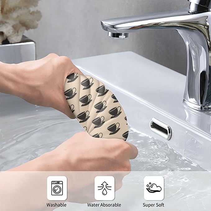 Coffee Cup for 27.5x16 Inch Absorbent Towel, Soft and Skin Friendly Face Cloths - Image 5
