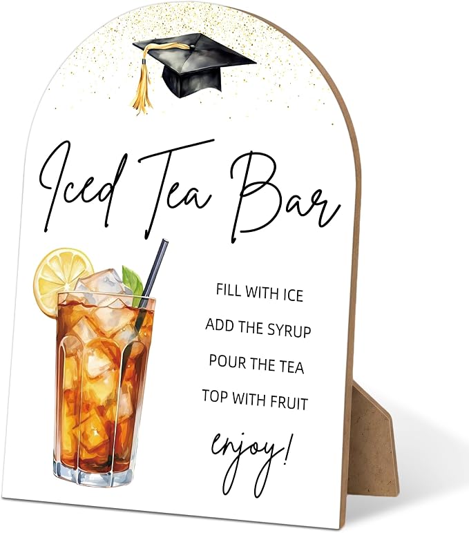 Graduation Iced Tea Bar Sign by Muruseni