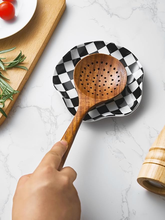 ABRUTY Spoon Rest for Stove Top, Ceramic Spoon Holder for Counter, Modern - Image 2