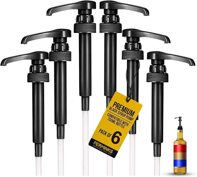 Syrup Pumps Compatible with Torani and Davinci Bottles by PERMINKS